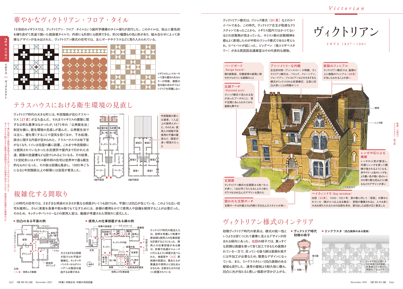 X Knowledge 建築知識21 12 洋風住宅 洋館の用語図鑑